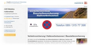 Haltverbotsschilder für Umzug, Baustelle oder eine Veranstaltung in München